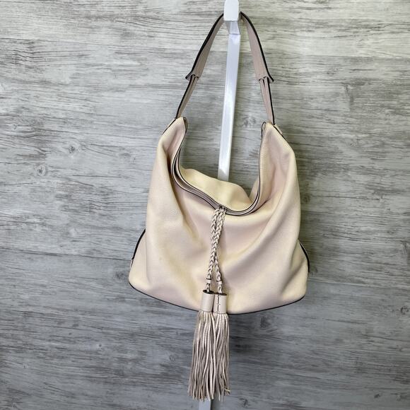 Rebecca Minkoff Isobel Hobo Bag Soft Blush Pink Shoulder Strap Tassel - Picture 1 of 15